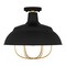 Quoizel Darmody 1-Light Matte Black Semi-Flush Mount QFL5357MBK - alternate 2